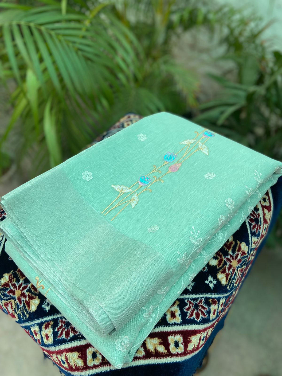 LINEN EMBROIDERED SAREES