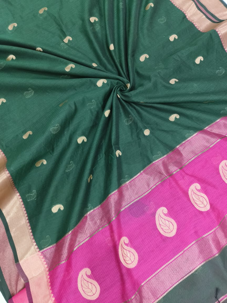 COTTON ZARI BUTI SAREE