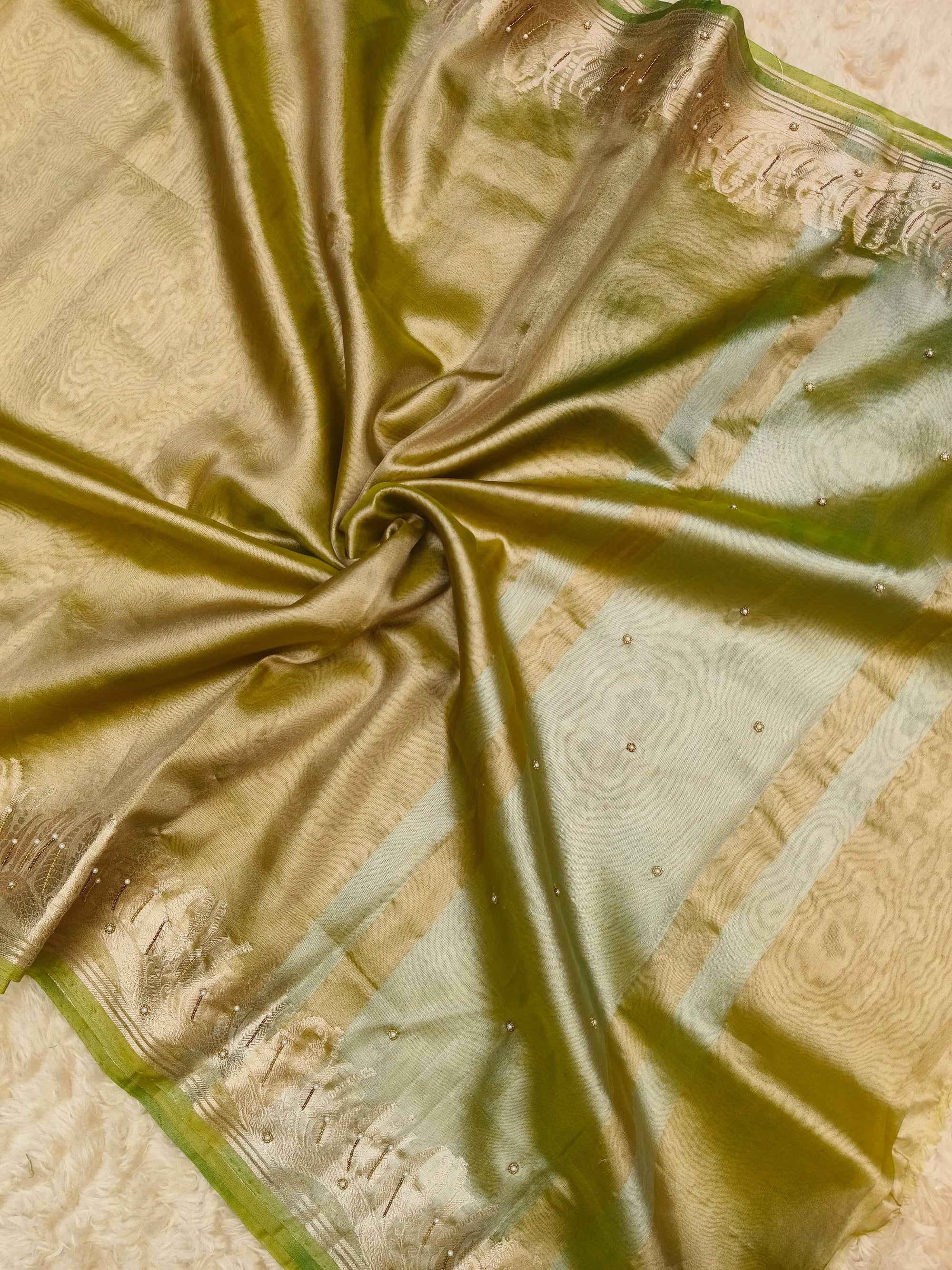 TISSUE HANDWORK EMBROIDERED SAREE