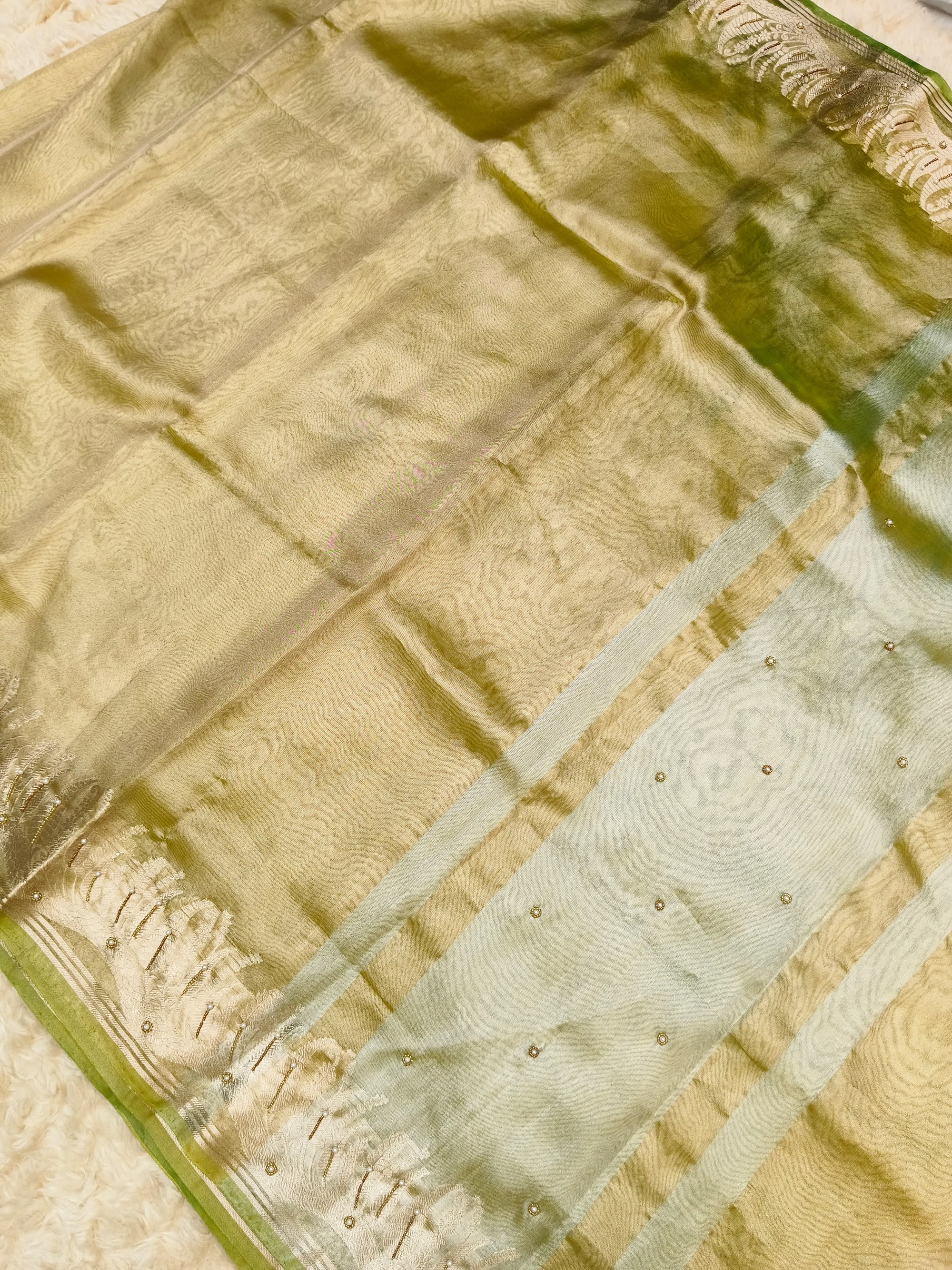 TISSUE HANDWORK EMBROIDERED SAREE