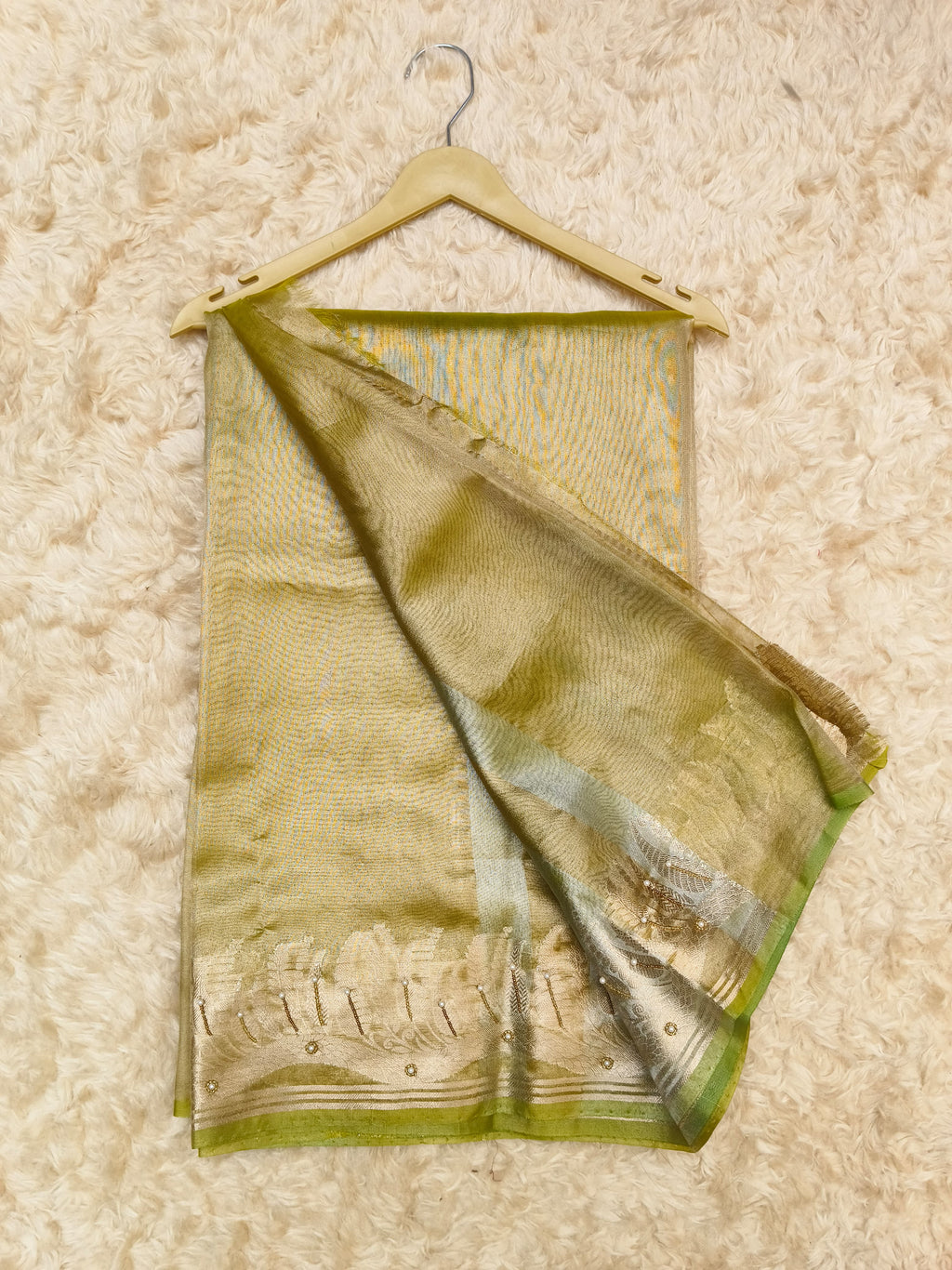 TISSUE HANDWORK EMBROIDERED SAREE