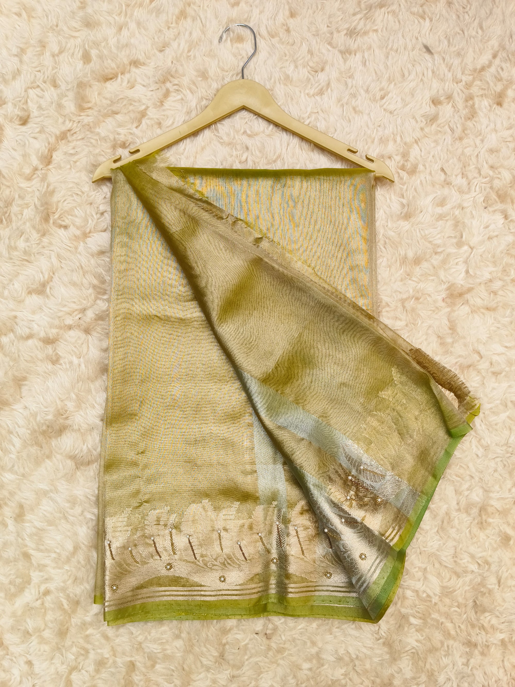 TISSUE HANDWORK EMBROIDERED SAREE
