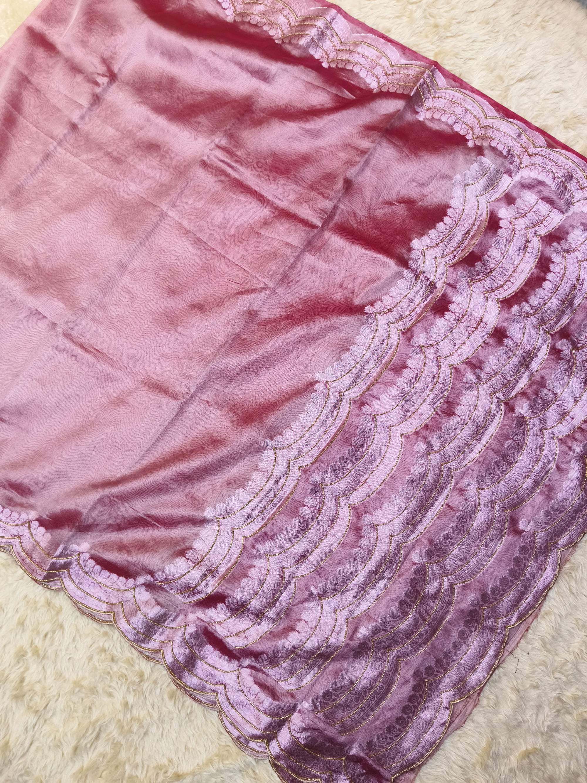 TISSUE HANDWORK EMBROIDERED SAREE